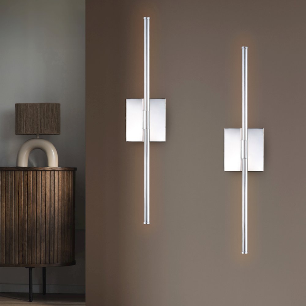 Makena Modern Minimalist Dimmable Integrated LED Metal Wall Sconce. Picture 1