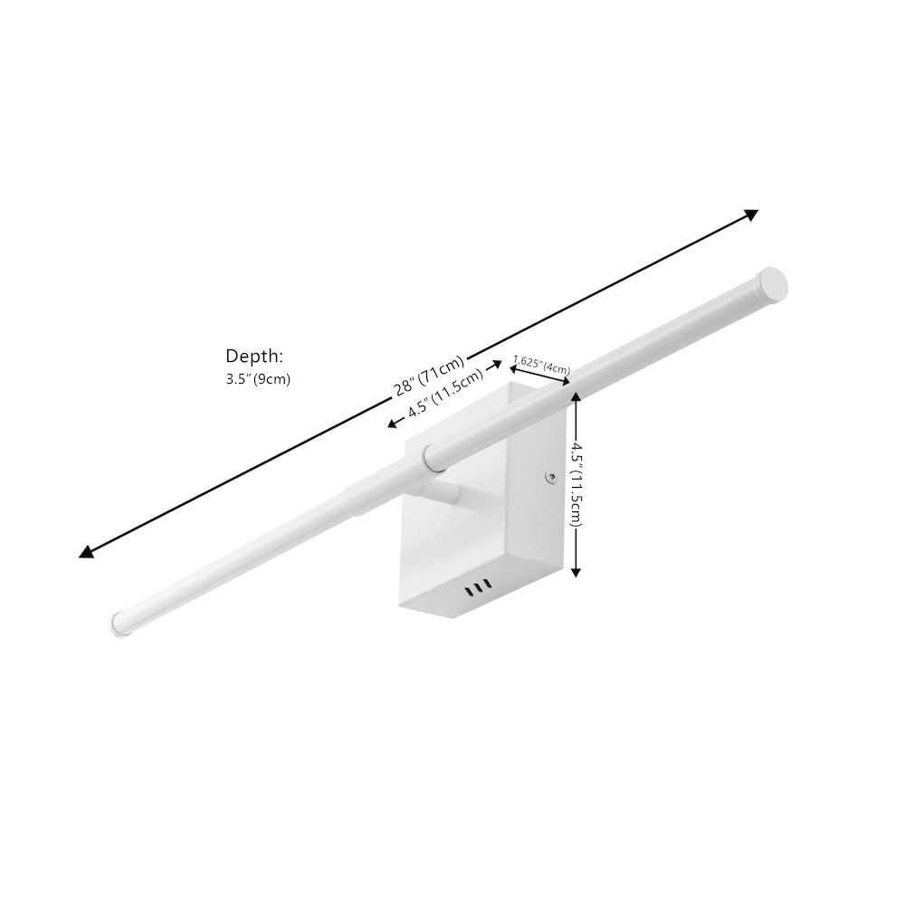 Makena Modern Minimalist Dimmable Integrated LED Metal Wall Sconce. Picture 3