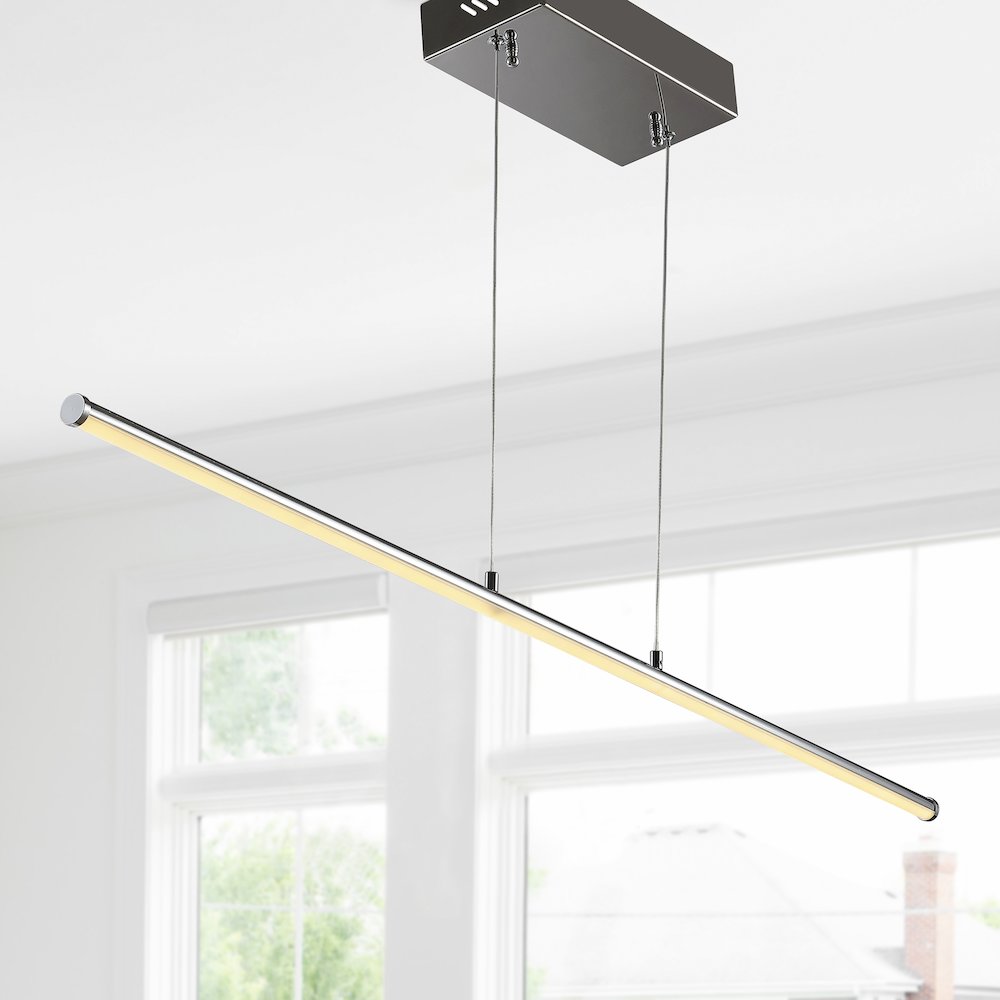 Conley Dimmable Adjustable Integrated Led Metal Linear Pendant. Picture 9