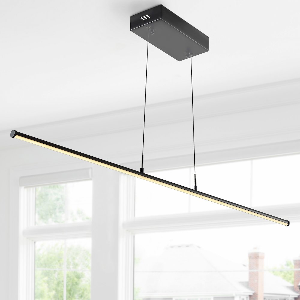 Conley Dimmable Adjustable Integrated Led Metal Linear Pendant. Picture 9