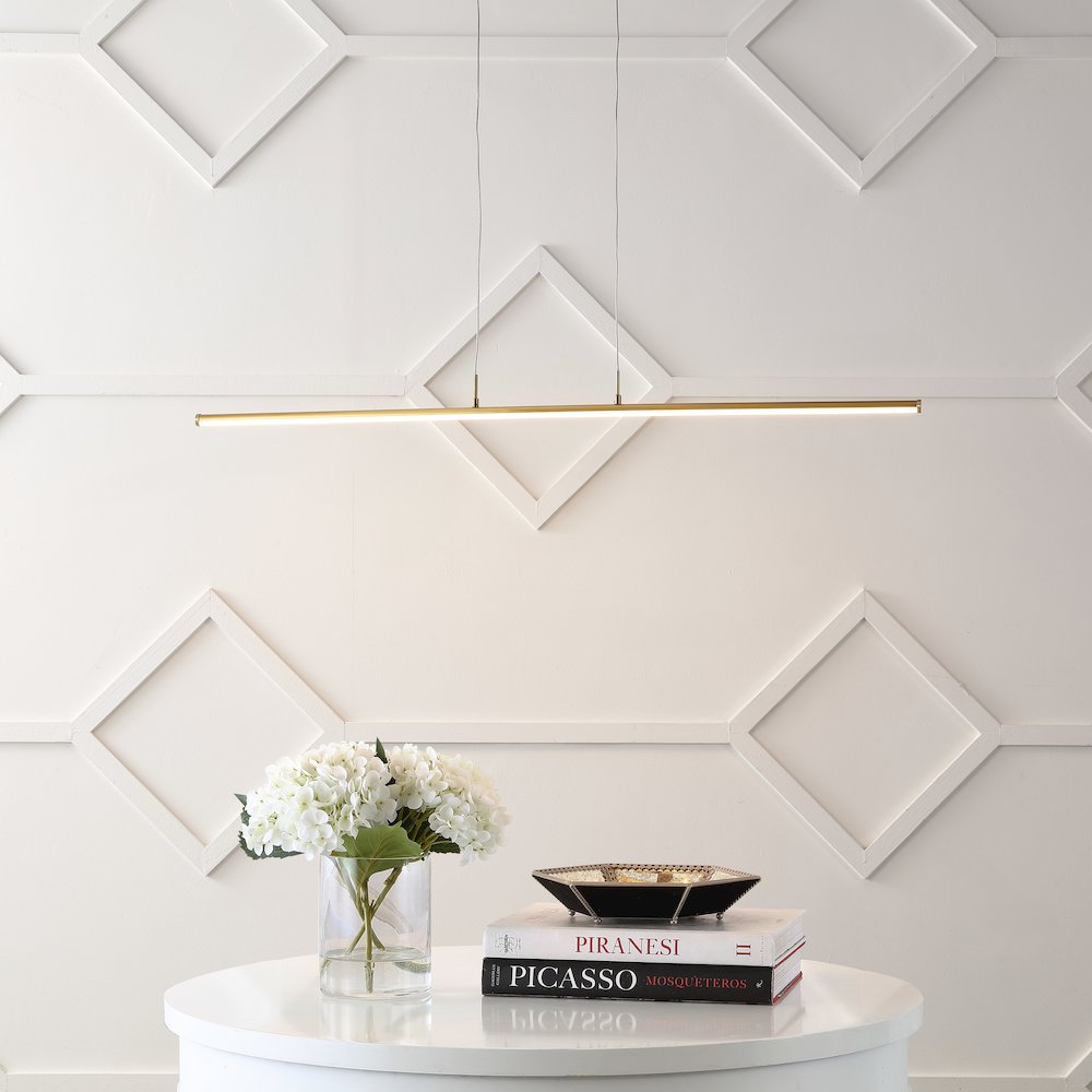 Conley Adjustable Integrated Led Metal Linear Pendant. Picture 1