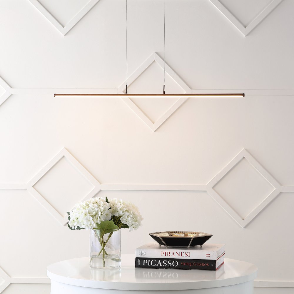 Conley Dimmable Adjustable Integrated Led Metal Linear Pendant. Picture 2