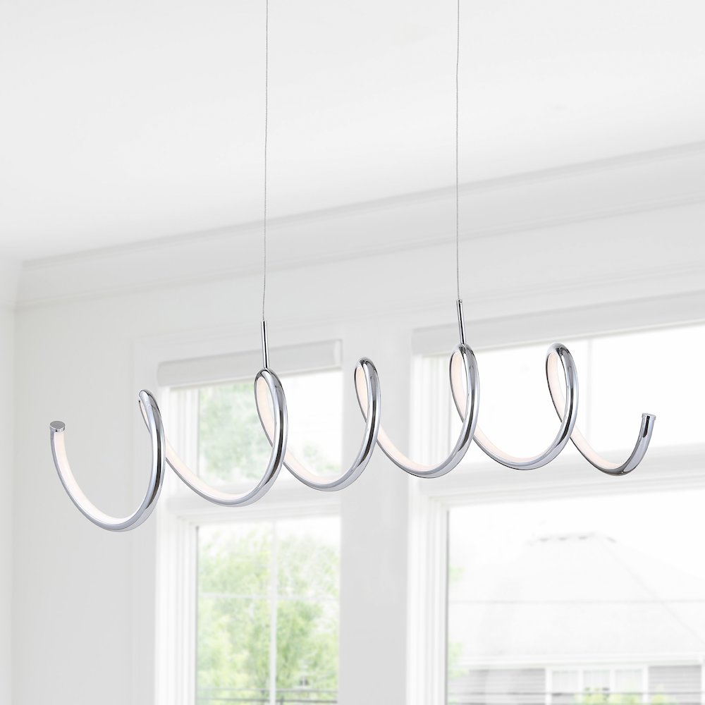 Ali Dimmable Adjustable Integrated Led Metal Linear Pendant. Picture 13