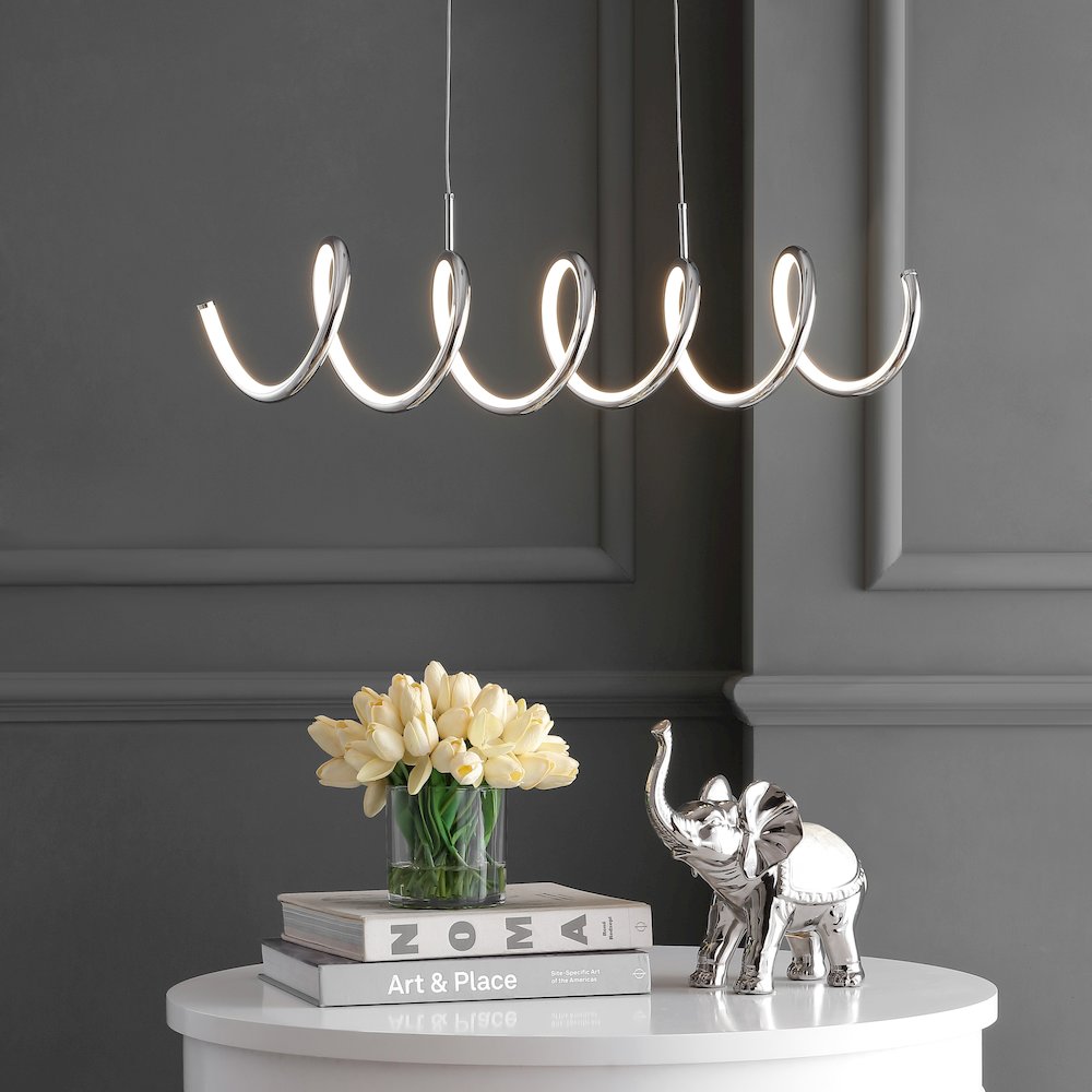 Ali Dimmable Adjustable Integrated Led Metal Linear Pendant. Picture 8
