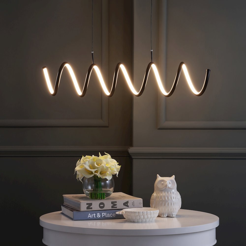Ali Dimmable Adjustable Integrated Led Metal Linear Pendant. Picture 8