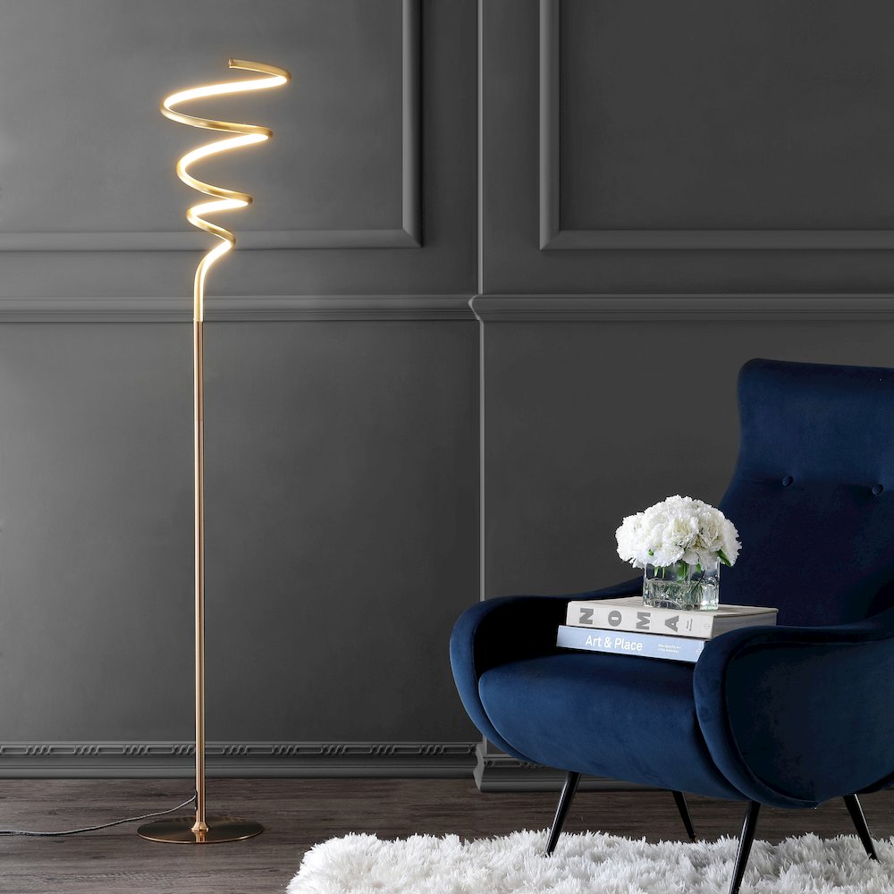 Scribble Modern Dimmable Metal Integrated Led Floor Lamp. Picture 8
