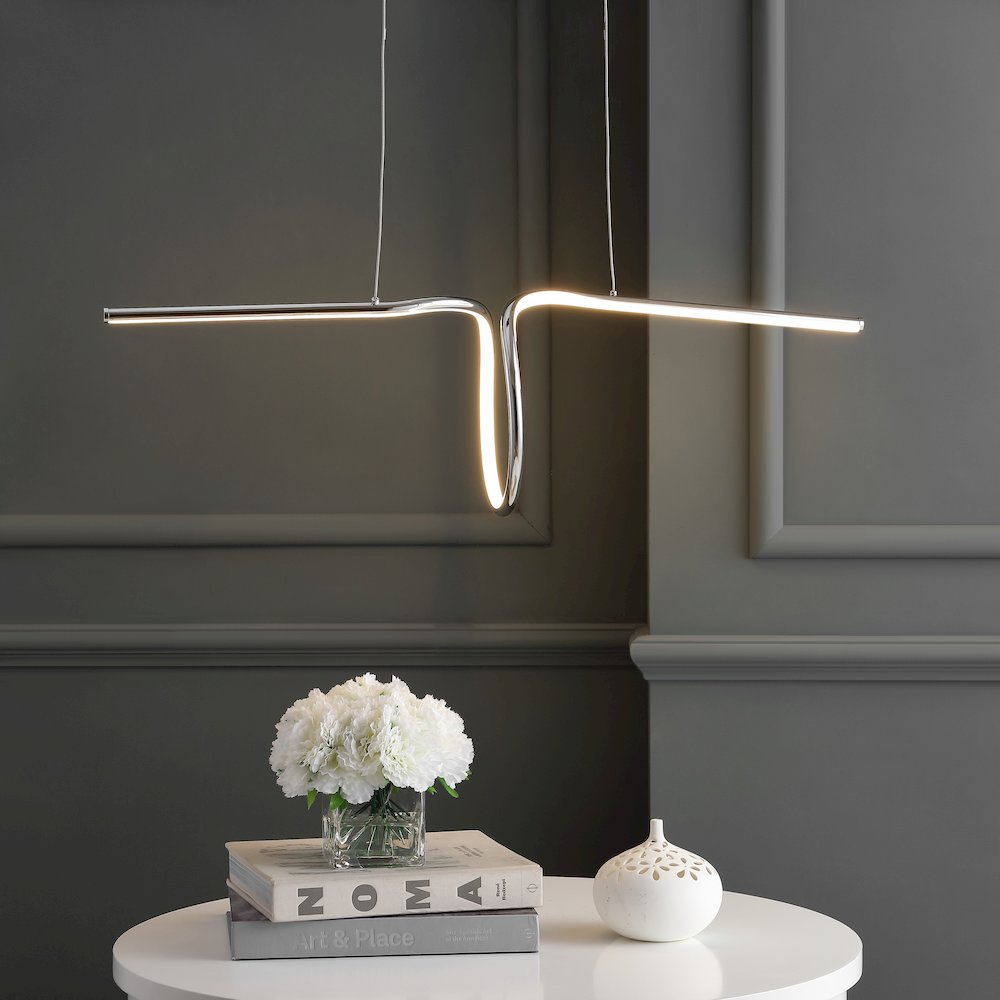 Ali Dimmable Adjustable Integrated Led Metal Linear Pendant. Picture 8