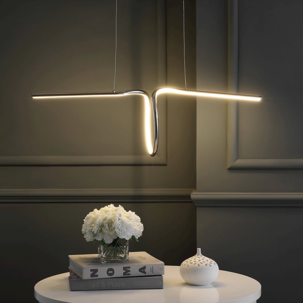 Ali Dimmable Adjustable Integrated Led Metal Linear Pendant. Picture 9