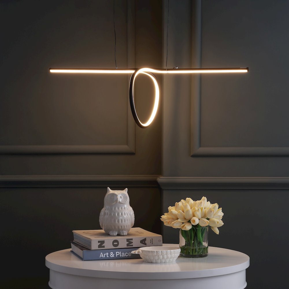 Ali Dimmable Adjustable Integrated Led Metal Linear Pendant. Picture 8