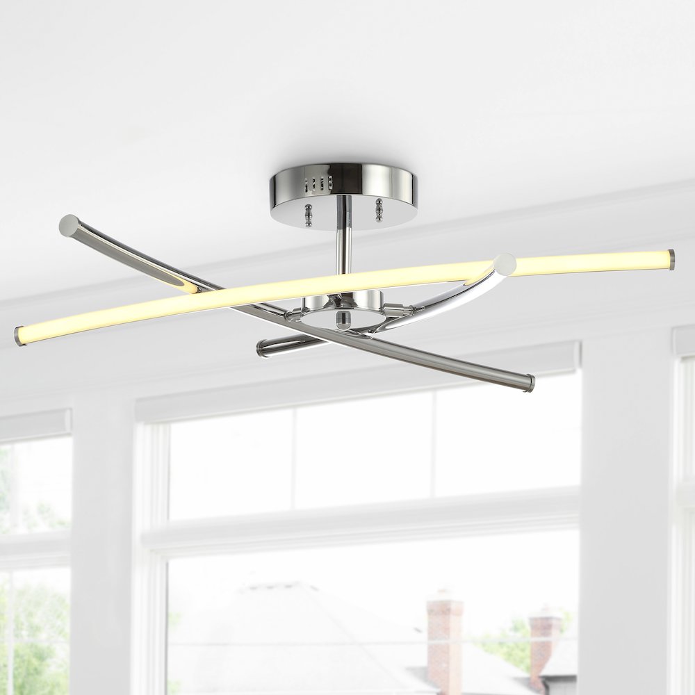 Crucis Modern Metal Integrated Led Semi Flush Mount. Picture 9