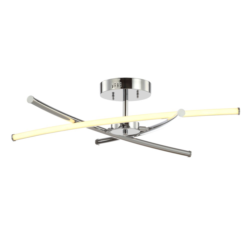 Crucis Modern Metal Integrated Led Semi Flush Mount. Picture 1