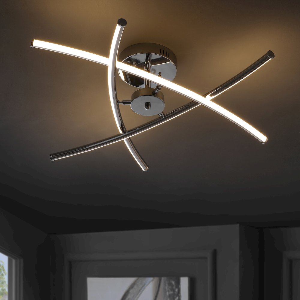 Crucis Modern Metal Integrated Led Semi Flush Mount. Picture 8