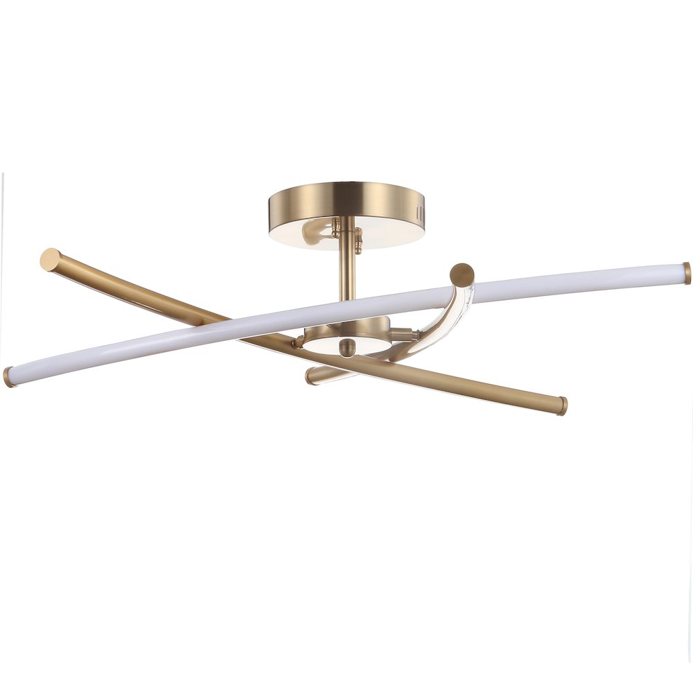 Crucis Modern Metal Integrated Led Semi Flush Mount. Picture 2