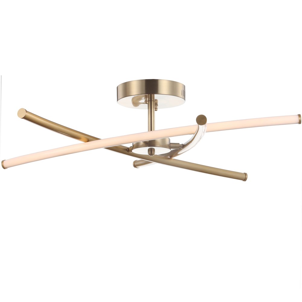 Crucis Modern Metal Integrated Led Semi Flush Mount. Picture 1