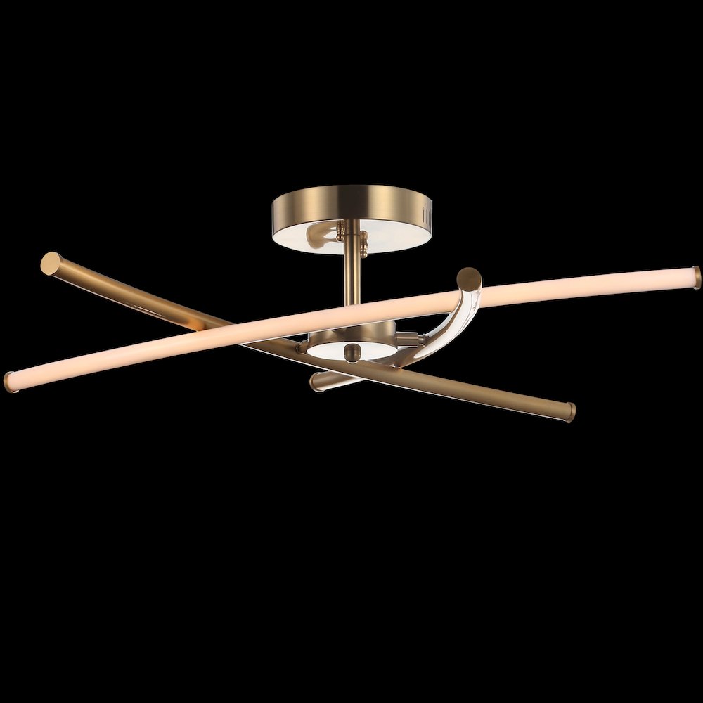 Crucis Modern Metal Integrated Led Semi Flush Mount. Picture 3