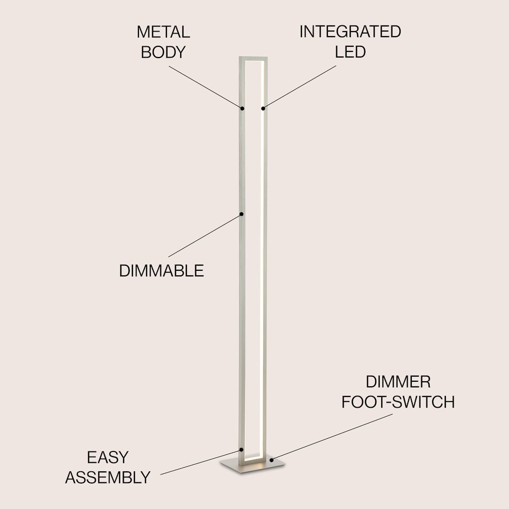 Johan Modern Minimalist Aluminum Integrated Tower Led Floor Lamp. Picture 5