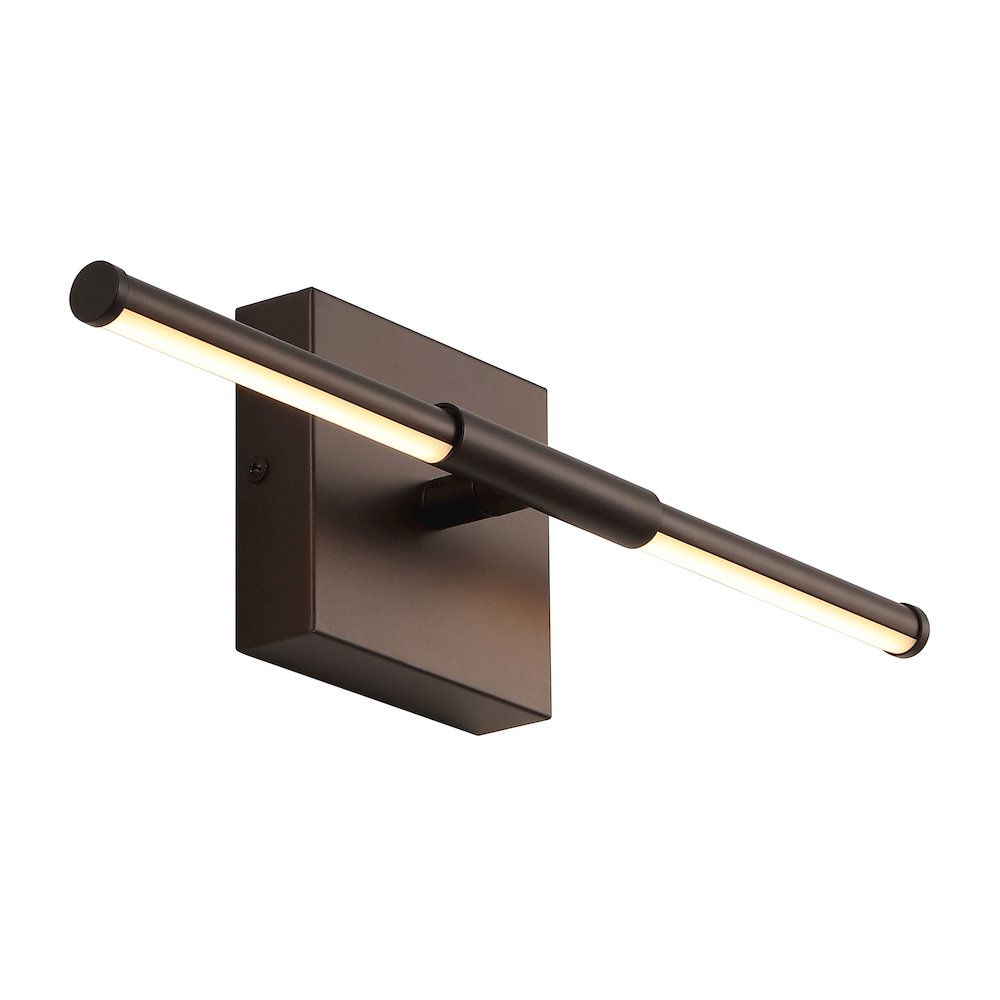 16.25" Minimalist Dimmable Integrated LED Metal Wall Sconce, Oil Rubbed Bronze. Picture 1
