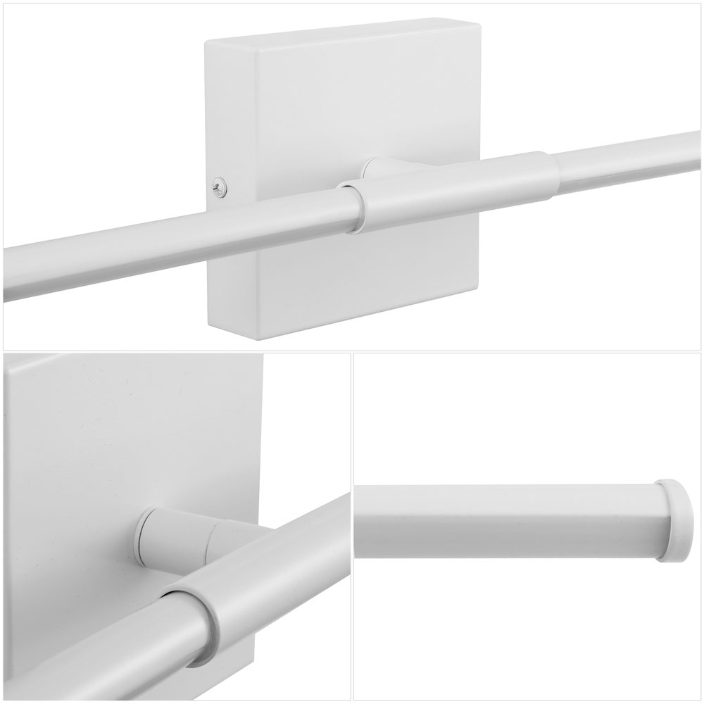 Makena 16.25" Modern Minimalist Dimmable Integrated LED Metal Wall Sconce, White. Picture 4