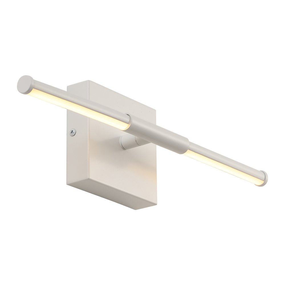 Makena 16.25" Modern Minimalist Dimmable Integrated LED Metal Wall Sconce, White. Picture 1
