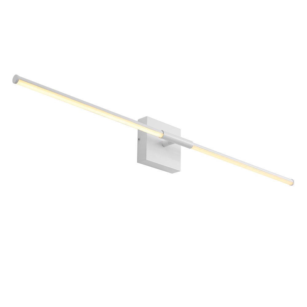 Makena 32" Modern Minimalist Dimmable Integrated LED Metal Wall Sconce, White. Picture 1