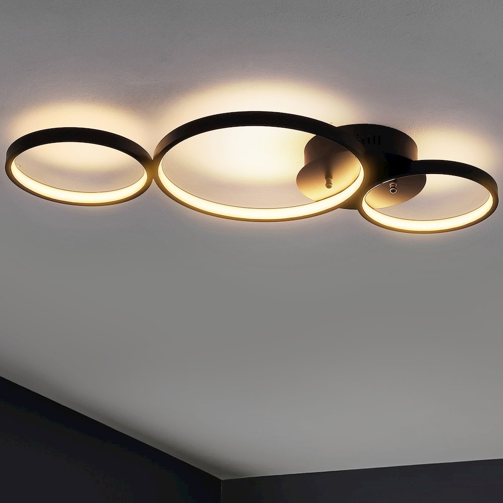 Nube Contemporary Modern Metal Integrated Led Flush Mount. Picture 9