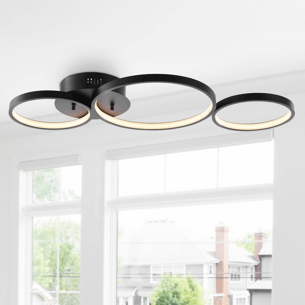Nube Contemporary Modern Metal Integrated Led Flush Mount. Picture 10