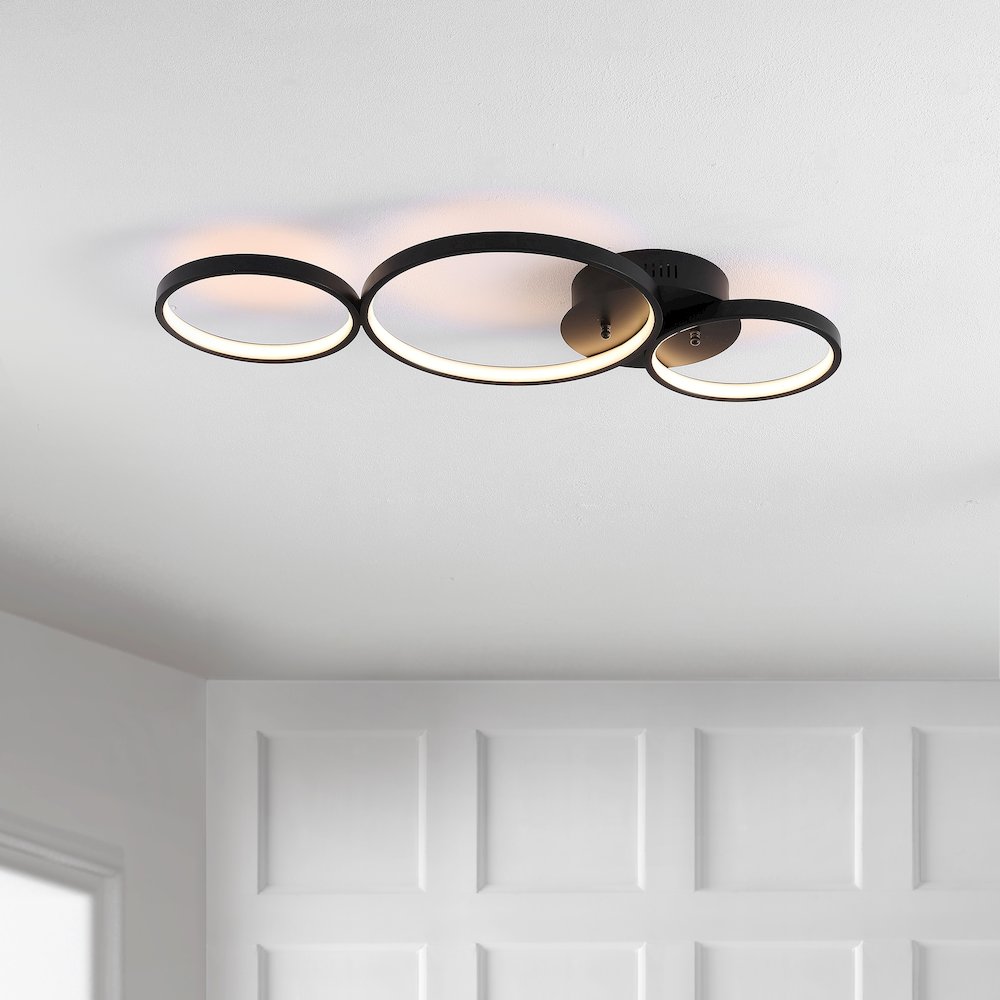 Nube Contemporary Modern Metal Integrated Led Flush Mount. Picture 5