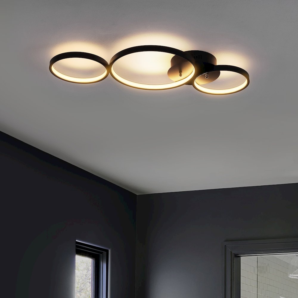 Nube Contemporary Modern Metal Integrated Led Flush Mount. Picture 6