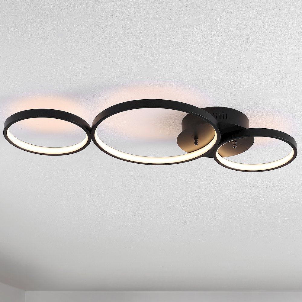 Nube Contemporary Modern Metal Integrated Led Flush Mount. Picture 7