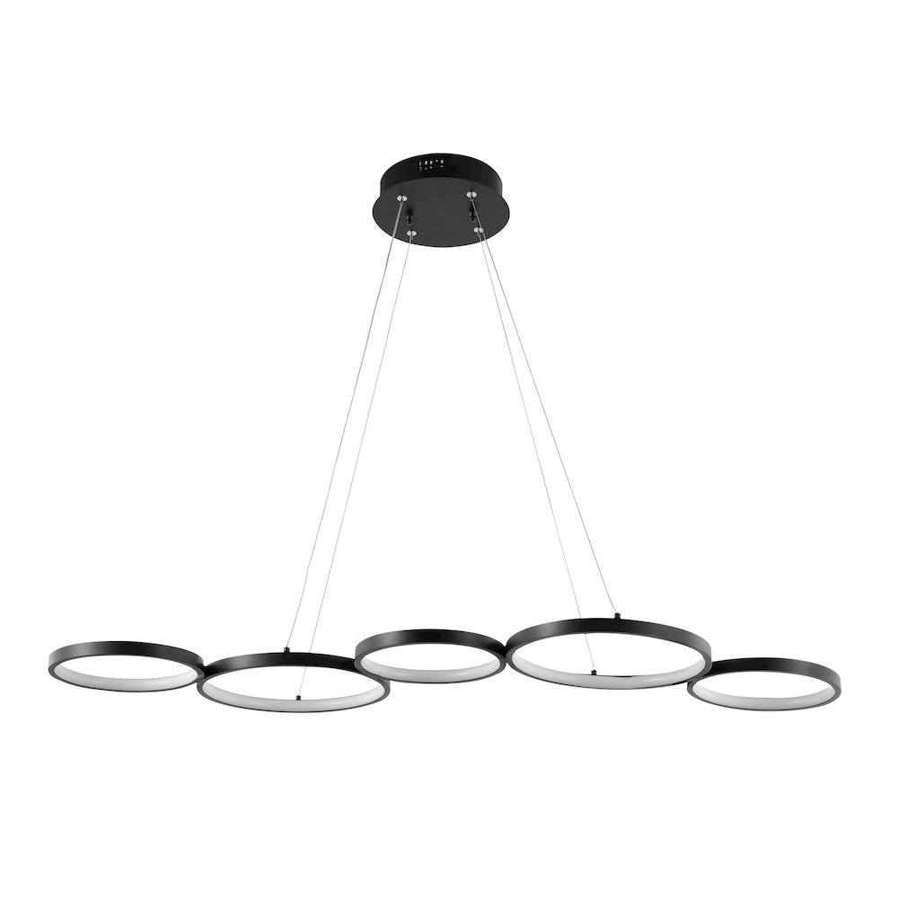 Roman Bohemian Coastal Iron Linear Integrated LED Pendant. Picture 1
