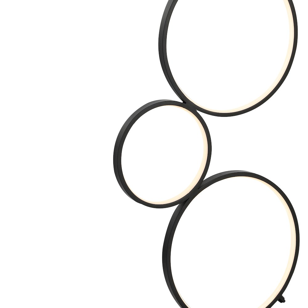 Pluto Stacked Circles Contemporary Modern Ironaluminum Integrated Led Floor Lamp. Picture 3