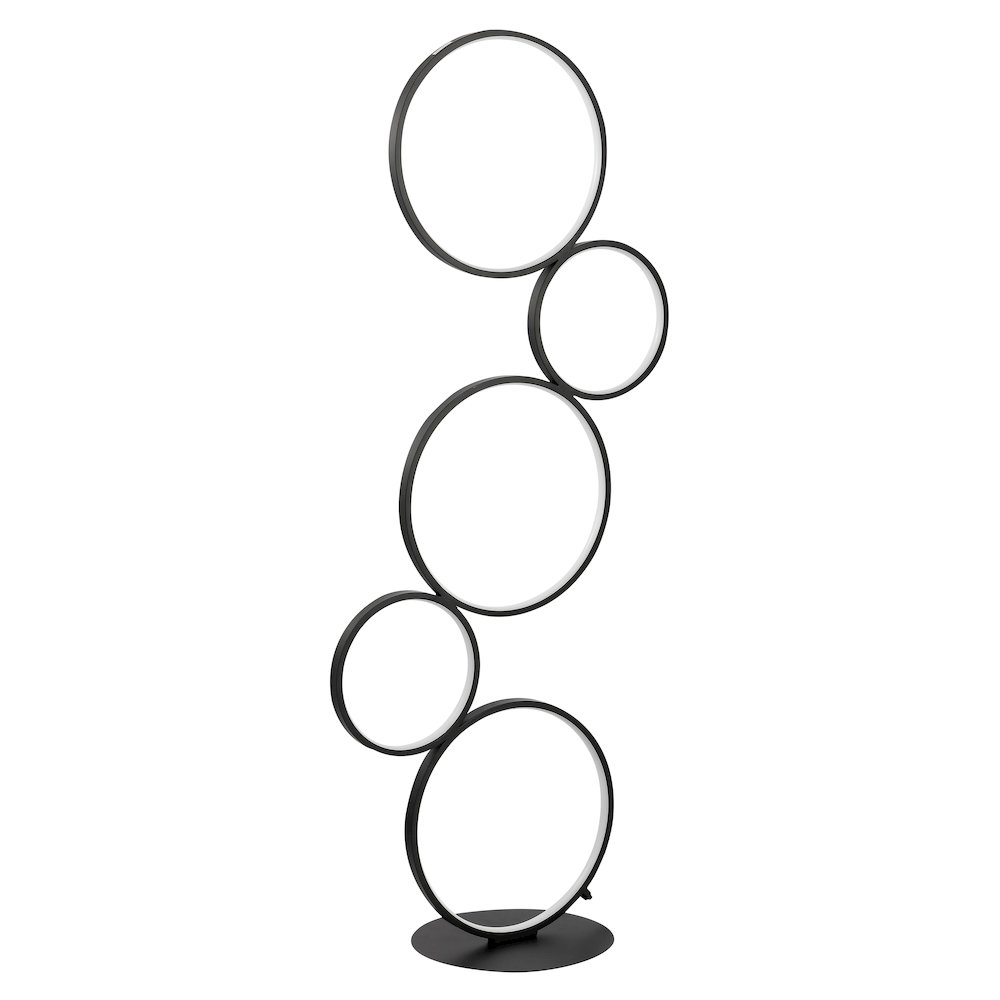 Pluto Stacked Circles Contemporary Modern Ironaluminum Integrated Led Floor Lamp. Picture 1
