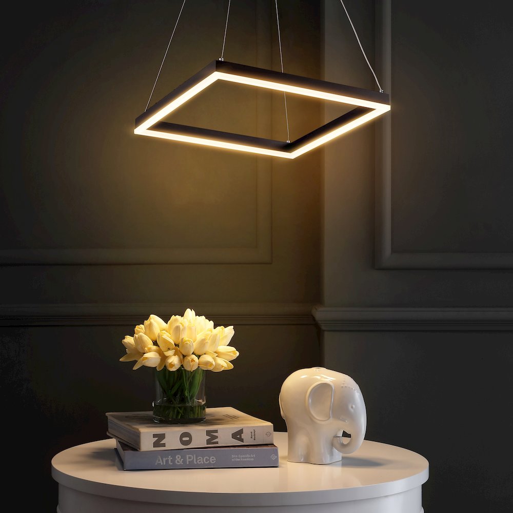 Baxter Modern Contemporary Aluminum Integrated Led Hoop Pendant. Picture 6