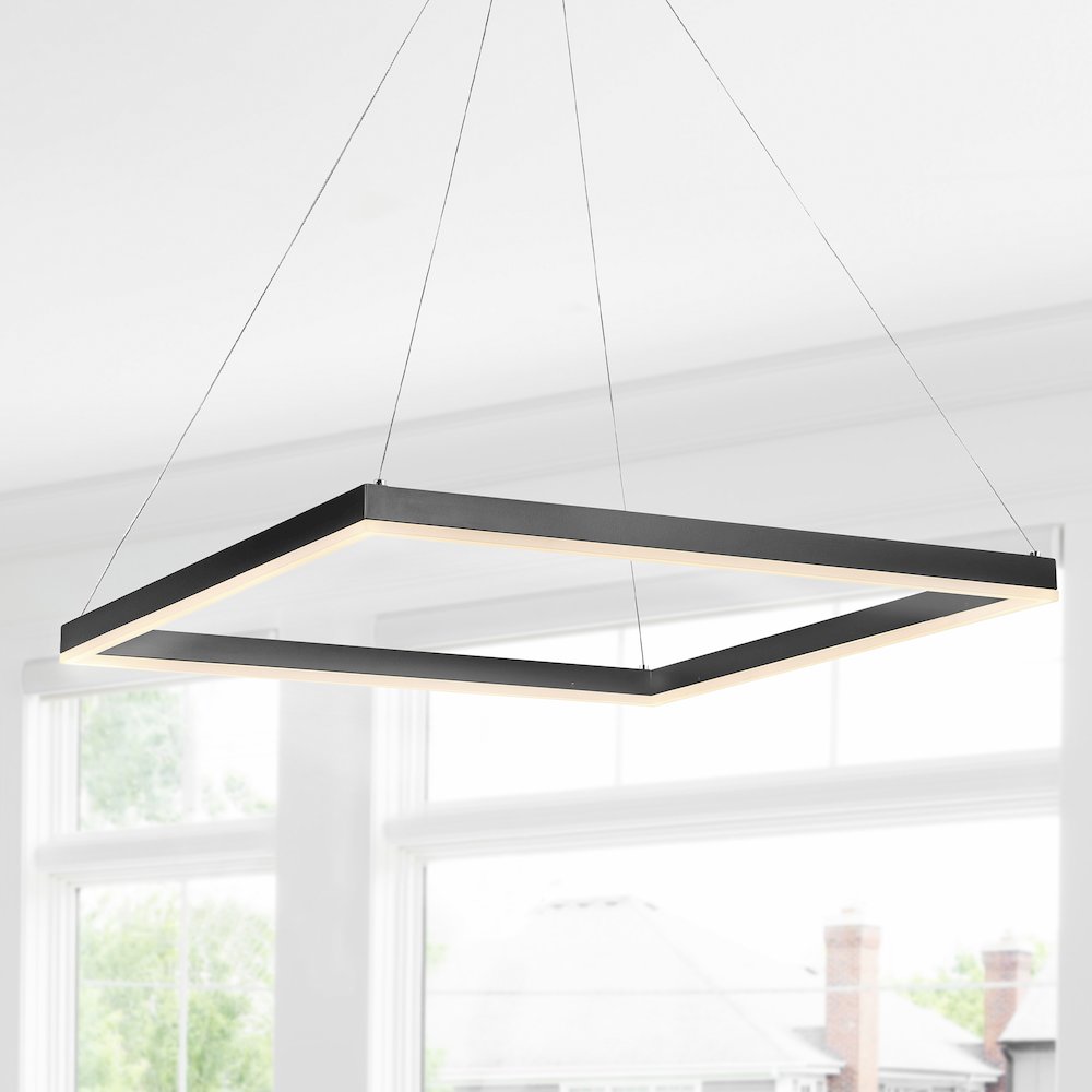 Baxter Modern Contemporary Aluminum Integrated Led Hoop Pendant. Picture 10