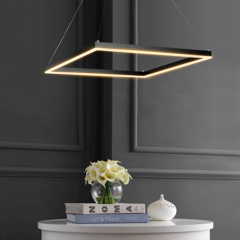 Baxter Modern Contemporary Aluminum Integrated Led Hoop Pendant. Picture 5