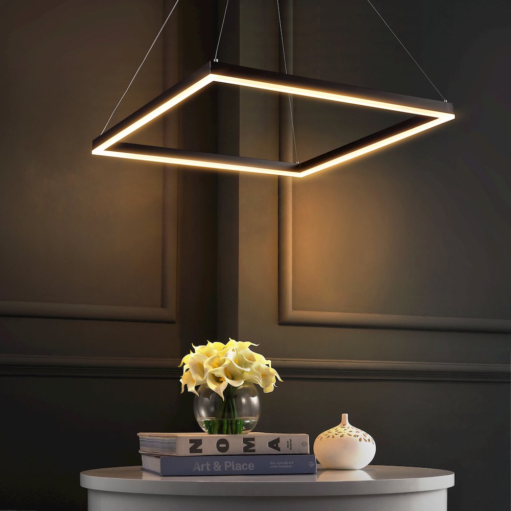 Baxter Modern Contemporary Aluminum Integrated Led Hoop Pendant. Picture 6