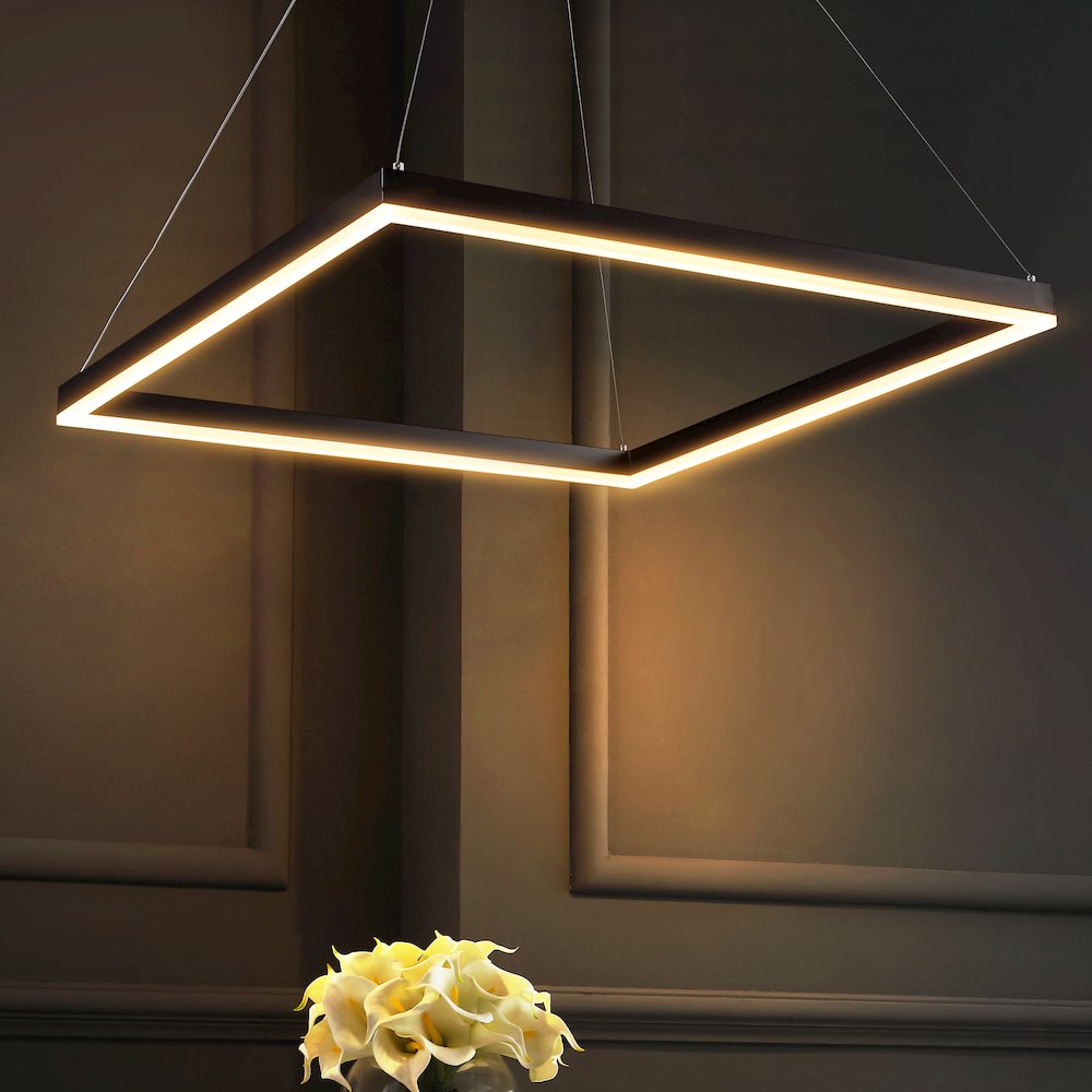 Baxter Modern Contemporary Aluminum Integrated Led Hoop Pendant. Picture 7