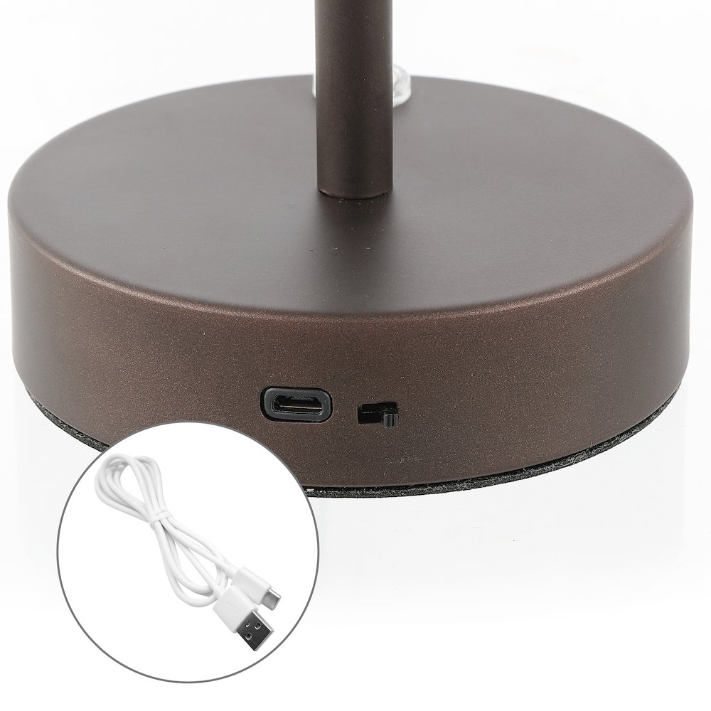 Natalia Modern Minimalist Iron Rechargeable Integrated Led Table Lamp. Picture 3