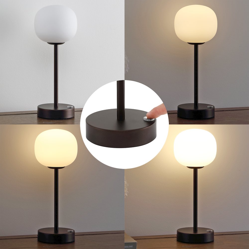 Natalia Modern Minimalist Iron Rechargeable Integrated Led Table Lamp. Picture 4