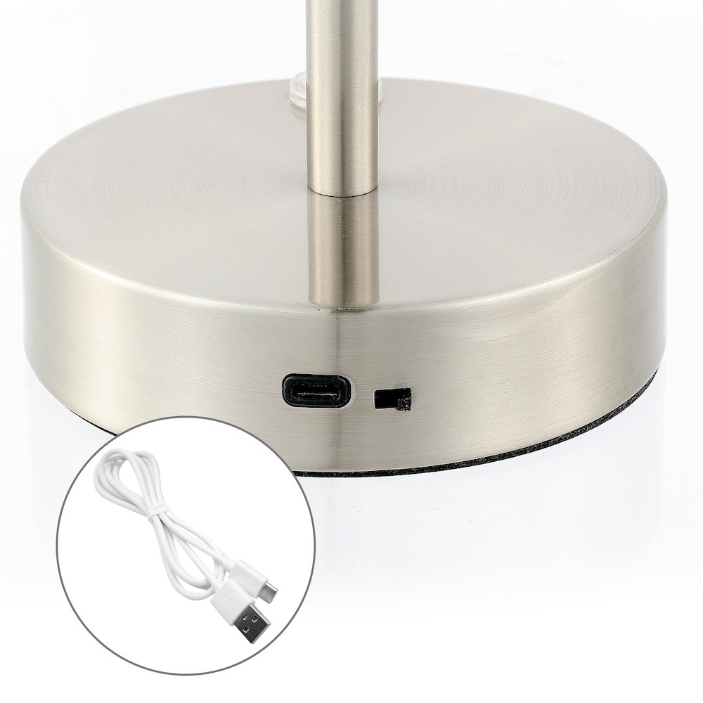 Xavier Modern Minimalist Iron Rechargeable Integrated Led Table Lamp. Picture 3