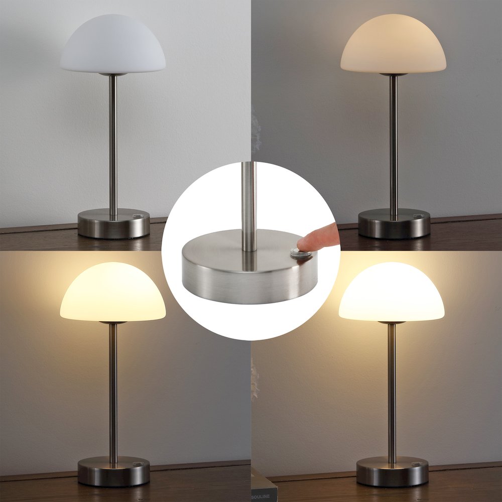 Xavier Modern Minimalist Iron Rechargeable Integrated Led Table Lamp. Picture 4