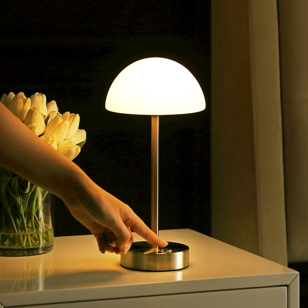 Xavier Modern Minimalist Iron Rechargeable Integrated Led Table Lamp. Picture 8