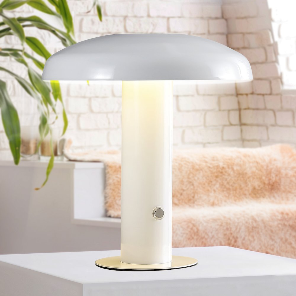 Bohemian Rechargeablecordless Iron Integrated Led Mushroom Table Lamp. Picture 10