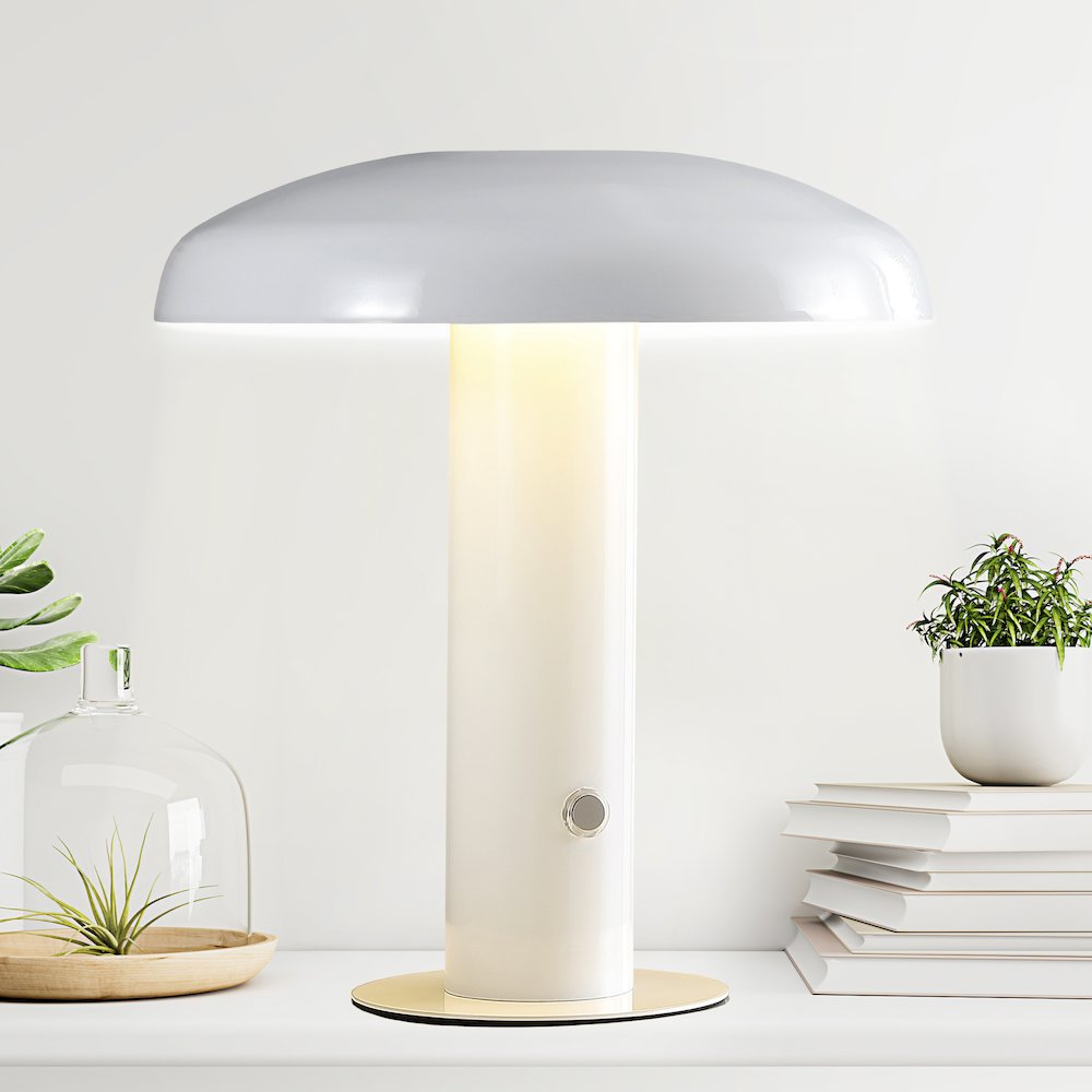 Bohemian Rechargeablecordless Iron Integrated Led Mushroom Table Lamp. Picture 12