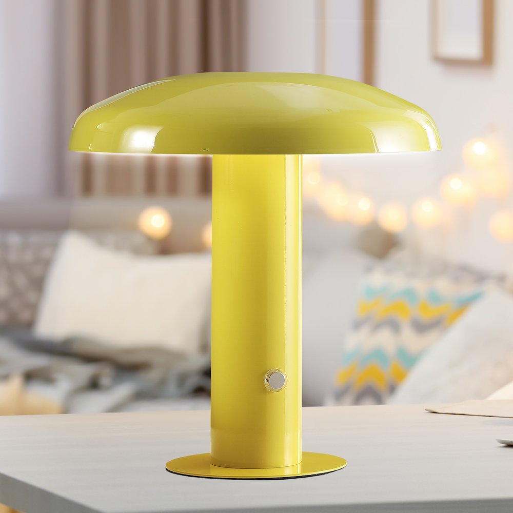 Bohemian Rechargeablecordless Iron Integrated Led Mushroom Table Lamp. Picture 9