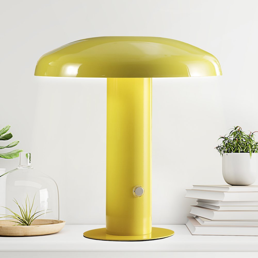 Bohemian Rechargeablecordless Iron Integrated Led Mushroom Table Lamp. Picture 10