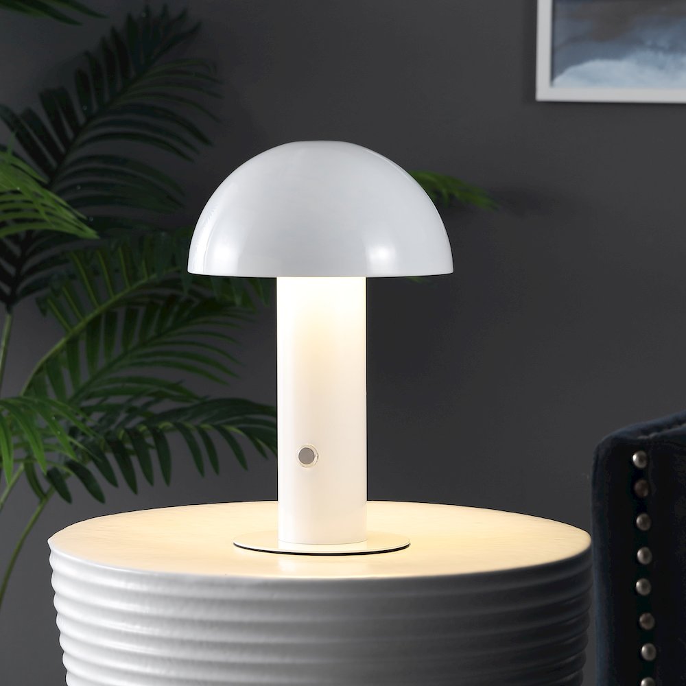 Bohemian Rechargeablecordless Iron Integrated Led Mushroom Table Lamp. Picture 8