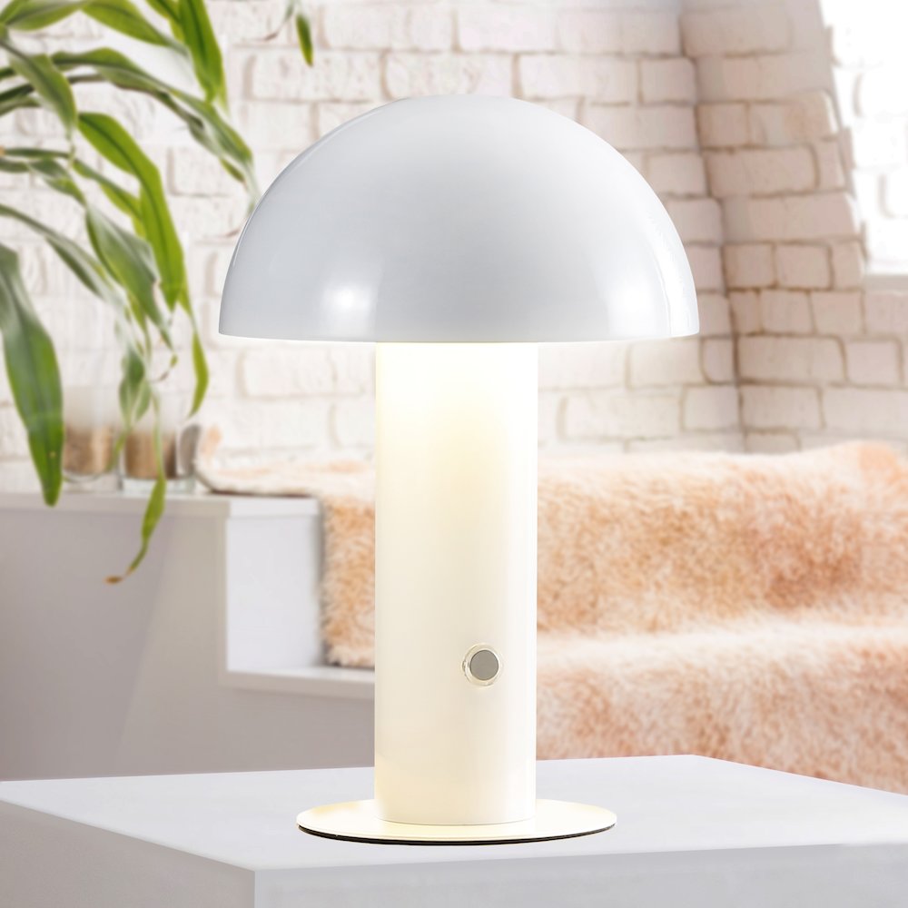 Bohemian Rechargeablecordless Iron Integrated Led Mushroom Table Lamp. Picture 10