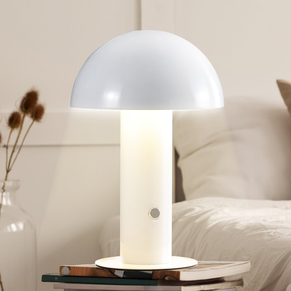 Bohemian Rechargeablecordless Iron Integrated Led Mushroom Table Lamp. Picture 12