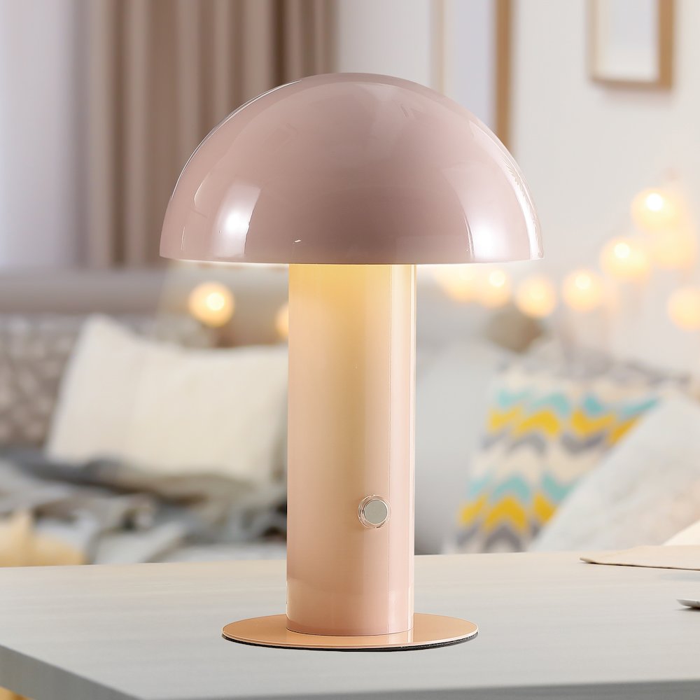 Bohemian Rechargeablecordless Iron Integrated Led Mushroom Table Lamp. Picture 9